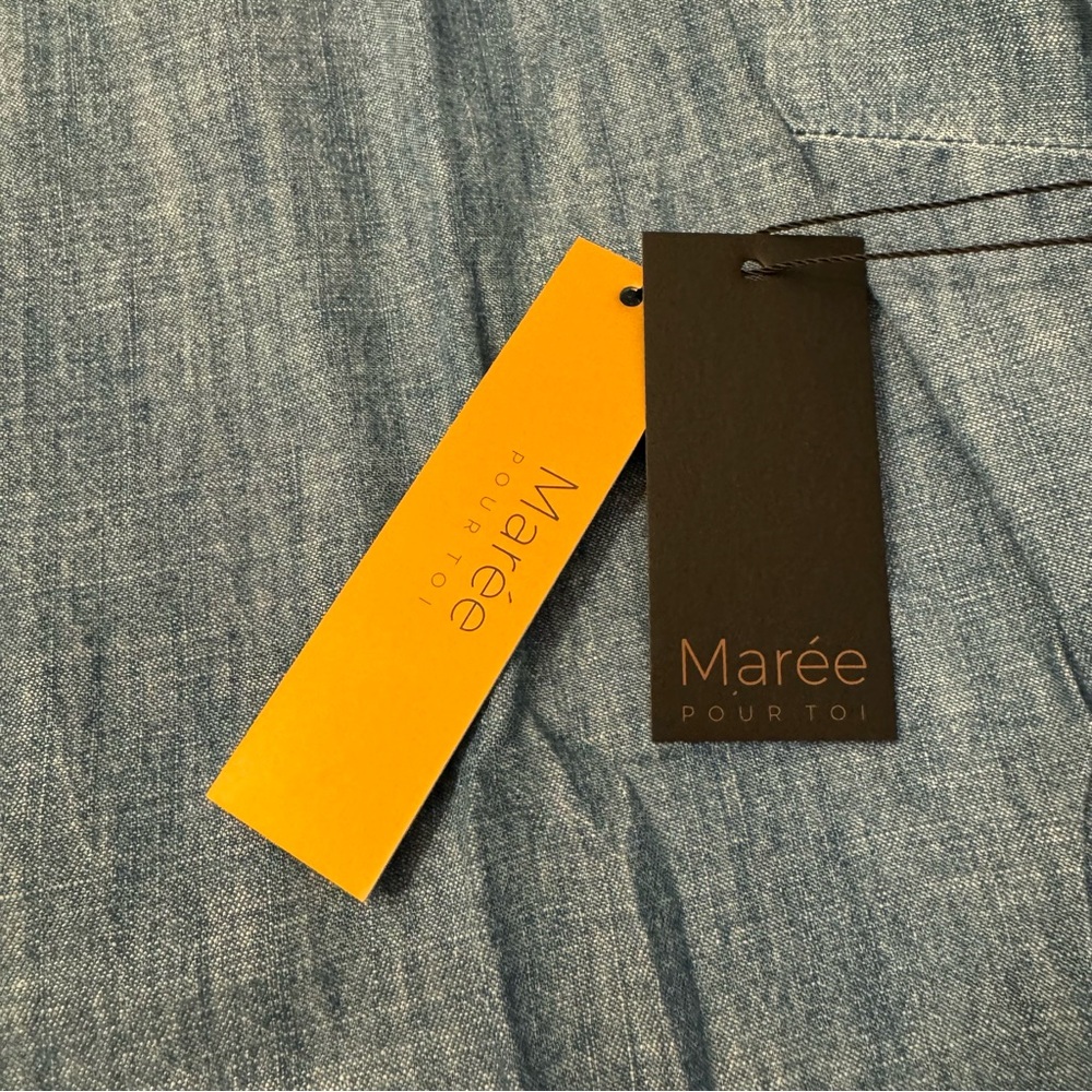 NWT Maree Pour Toi Denim Shirt 4X (26/28) - Picture 7 of 7